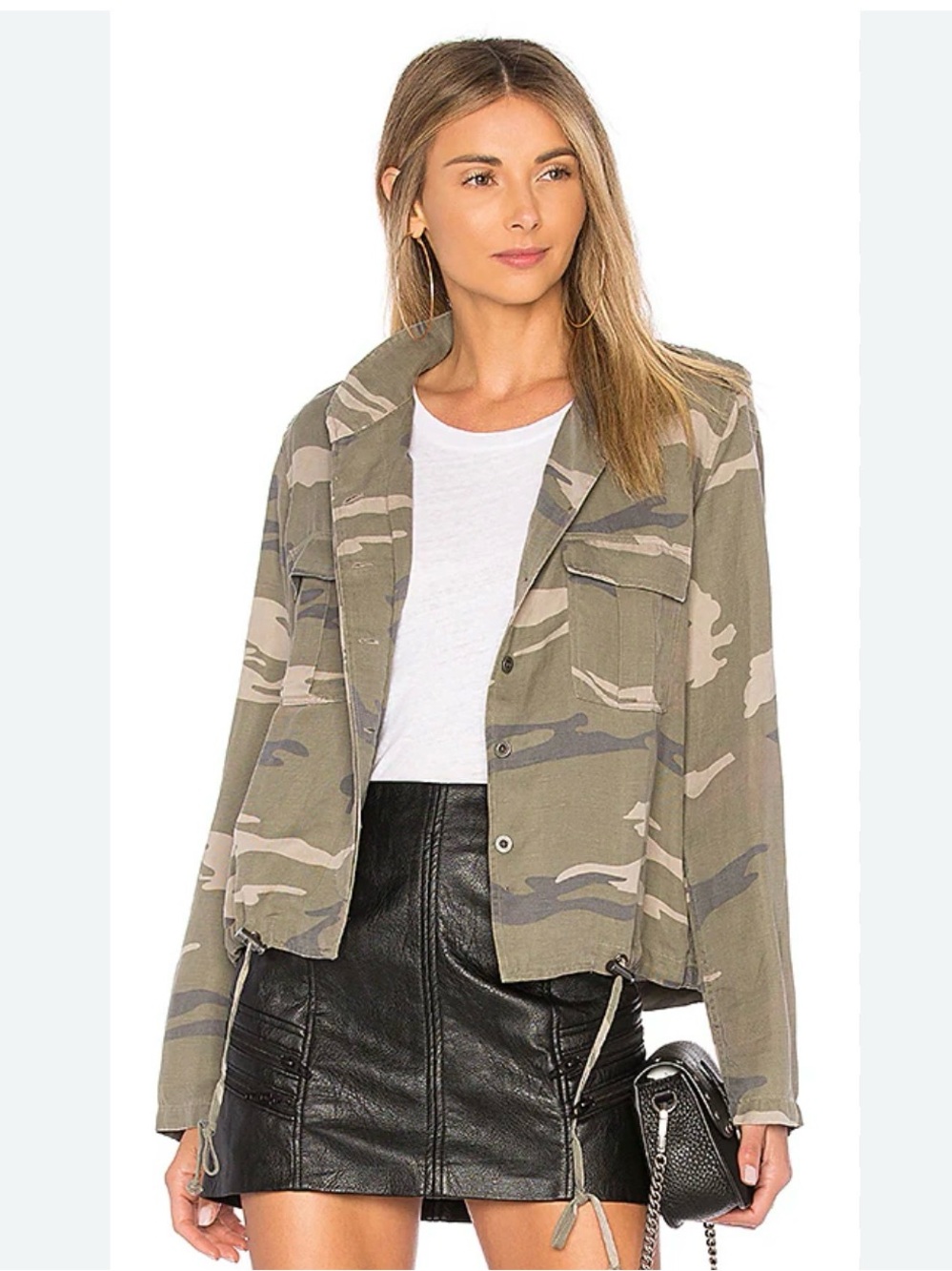 Rails Olive Camo Utility Jacket in Green & Tan